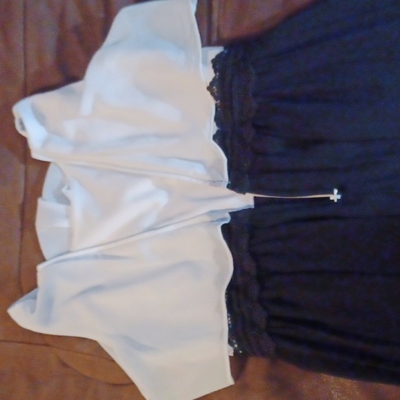 AMY BYER, JUMPSUIT, GIRLS SIZE 10. BLACK AND WHITE. - Picture 5 of 10